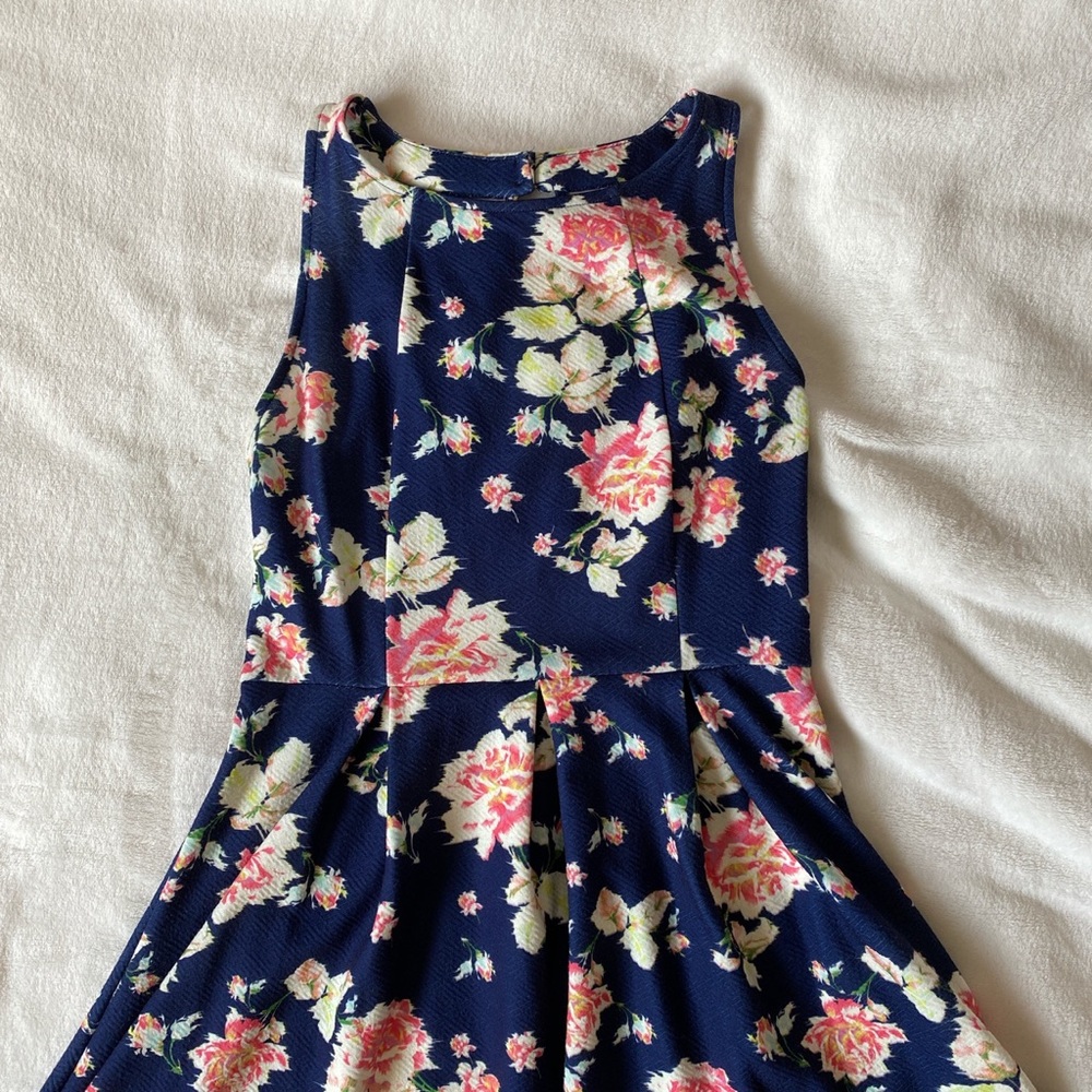 Xhilaration Floral Cutout Skater Dress